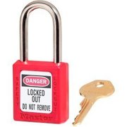 Master Lock Master Lock Safety 410 Series Zenex Thermoplastic Padlock, Red, 410RED 410-RED